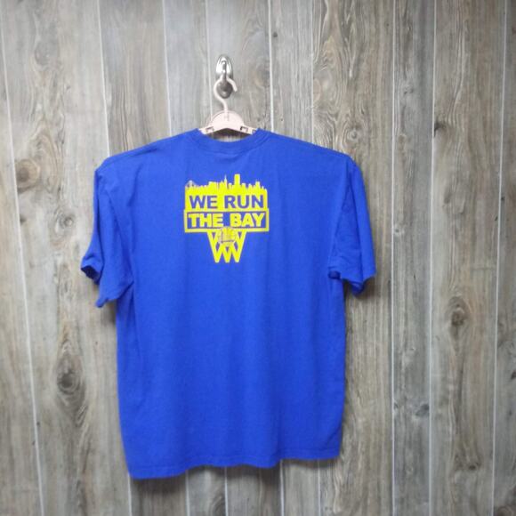 Golden State Warriors NBA Basketball Mens 3X Blue Yellow Dub Nation Max Heavy - Picture 1 of 11